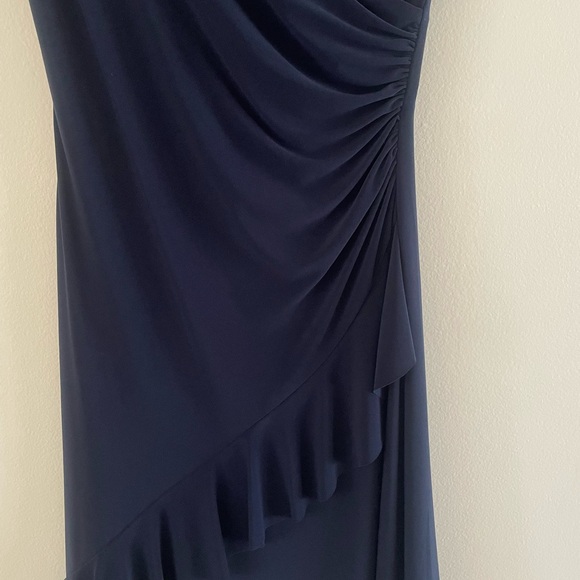 Lauren Ralph Lauren Navy Flutter Sleeve Ruched Dress | Size 0 | New With Tags - Picture 5 of 9